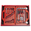 USAG 601 1/4-1/2 J82 Assortimento In Cassetta Modulare Con Bussole Esagonali Ed Inserti Per Avvitatura