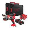 Milwaukee M18 FPP2IT-542X Kit 18V Trapano a Percussione BLPDRC + Smerigliatrice FSAG125X con Batterie